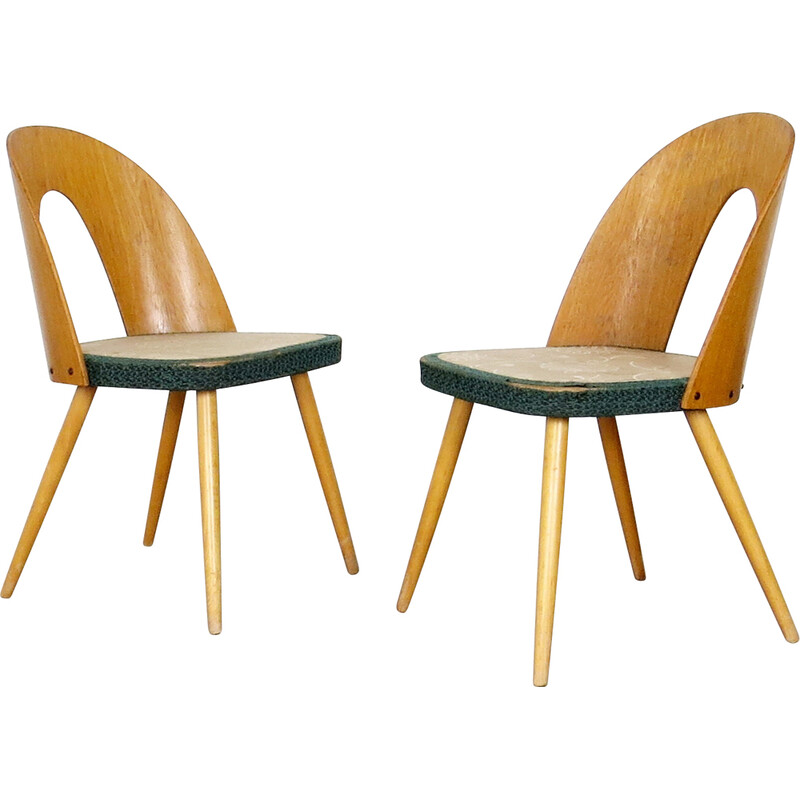 Set of 5 vintage dining chairs by Antonín Šuman for Tatra Nábytok