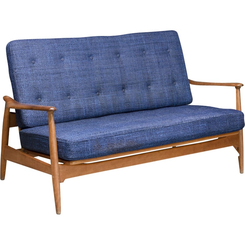 Vintage 2 seater sofa 'Fd161' by Arne Vodder for France and Daverkosen, Denmark 1950