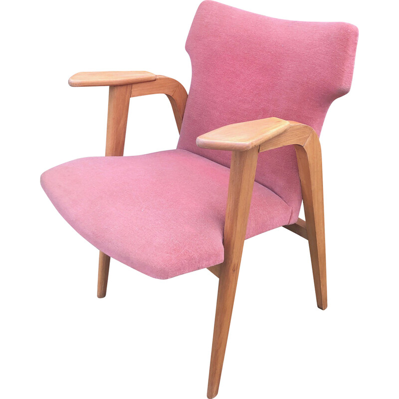 Vintage-Sessel aus Holz von Roger Landault, 1950