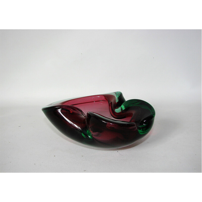 Vintage ashtray by Plavio Poli for Seguso Murano, 1970s