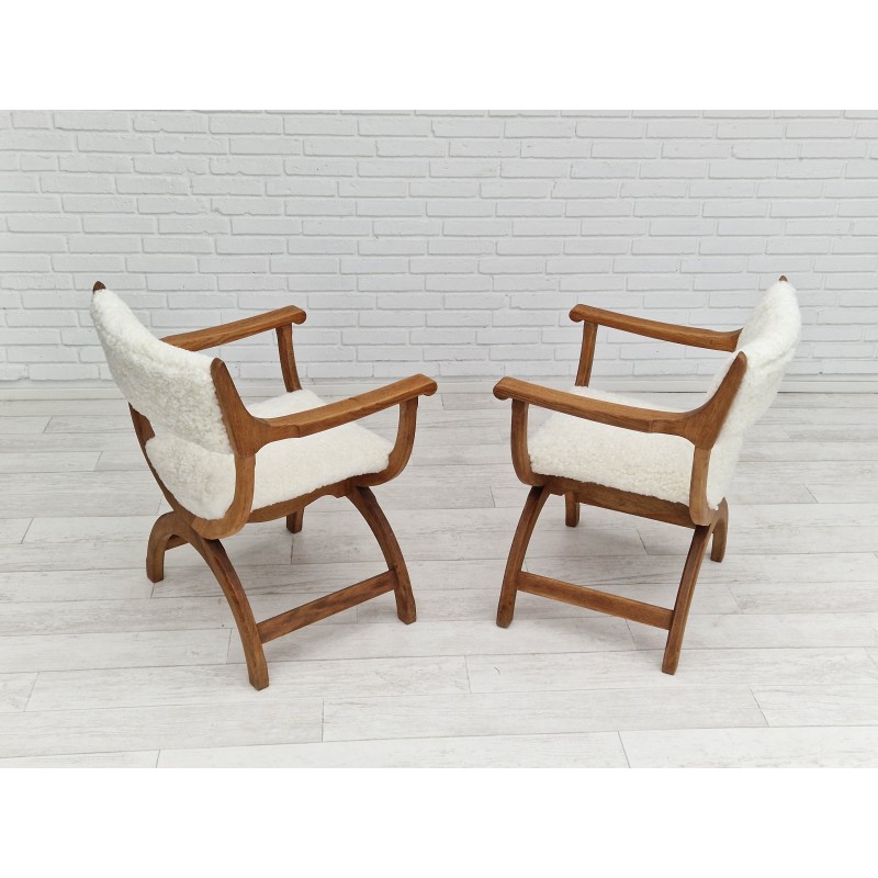 Paar vintage fauteuils model "Kurul" van Henning Kjærnulf, Denemarken 1960