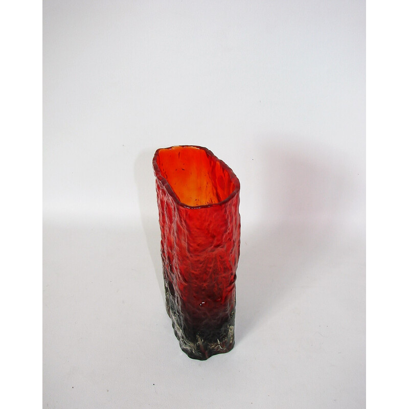 Vaso vintage "Kora" in rubino, anni '70
