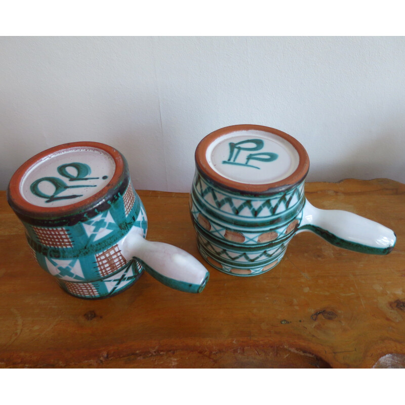 Vintage-Keramiktöpfe von Robert Picault