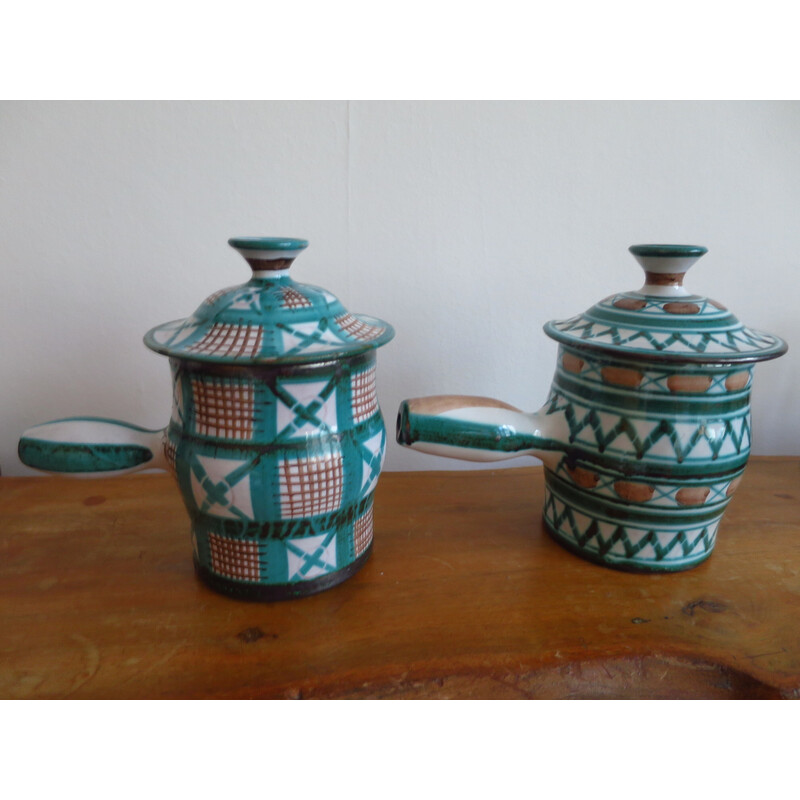 Pots vintage en céramique de Robert Picault