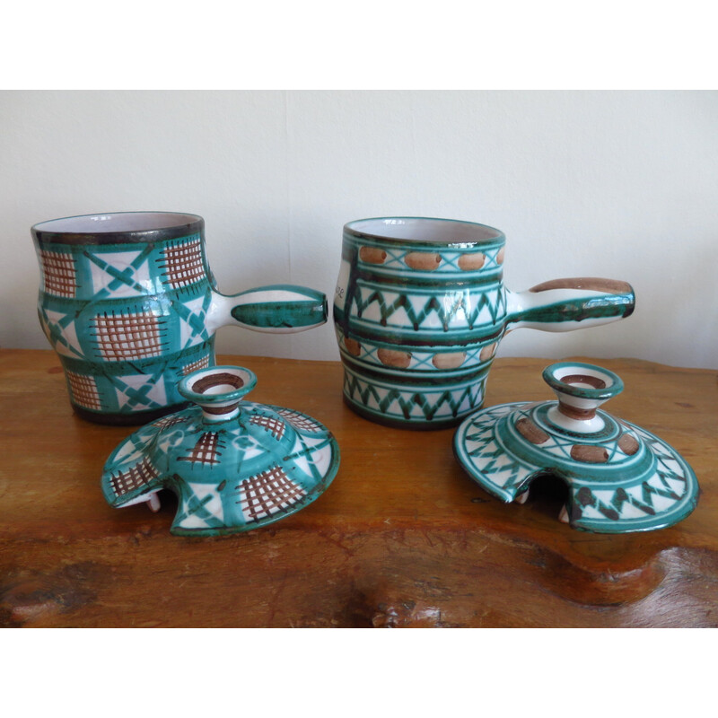 Macetas de cerámica vintage de Robert Picault