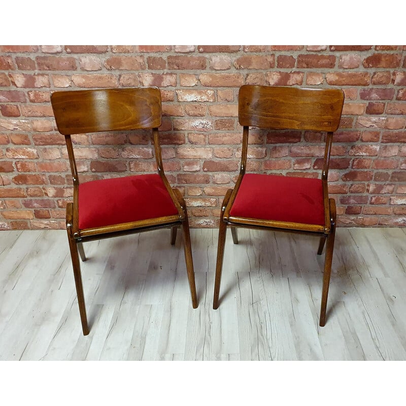 Cadeira bumerangue Vintage para fábricas de Gostynin, Polónia Anos 60