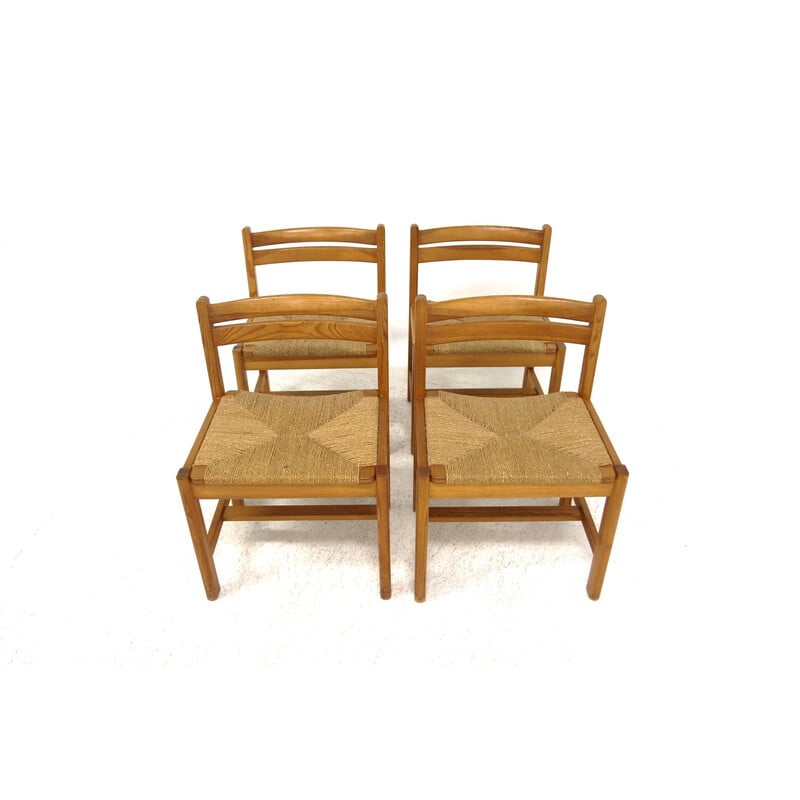 Set van 4 vintage eiken stoelen "Asserbo" van Børge Mogensen voor Karl Andersson en Söner, Zweden 1960