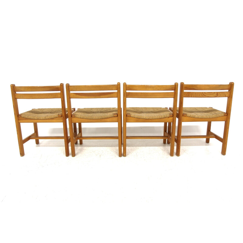 Conjunto de 4 cadeiras de carvalho vintage "Asserbo" de Børge Mogensen para Karl Andersson e Söner, Suécia 1960