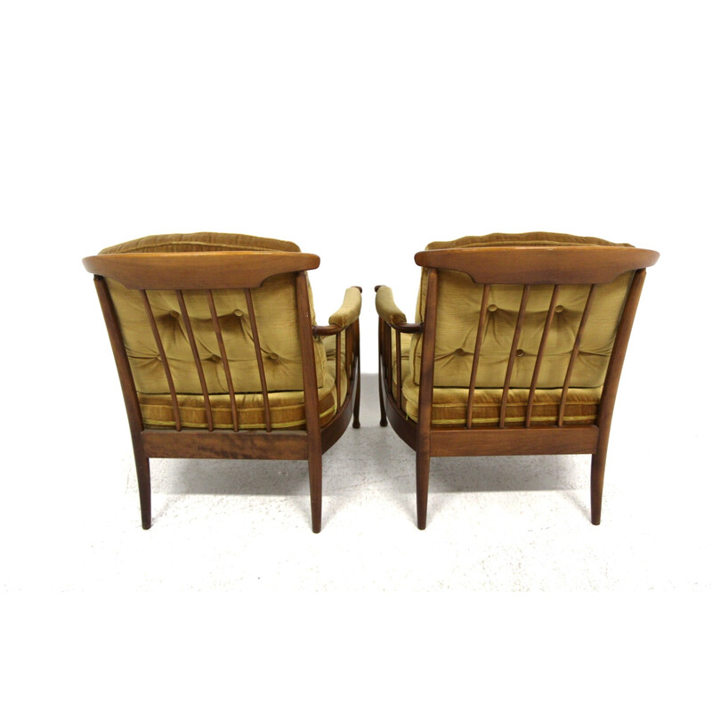 Pair of vintage "Skrindan" armchairs by Kerstin Hörlin Holmqvist for Ope, Sweden 1970