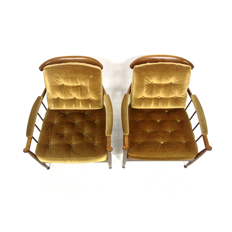 Pair of vintage "Skrindan" armchairs by Kerstin Hörlin Holmqvist for Ope, Sweden 1970