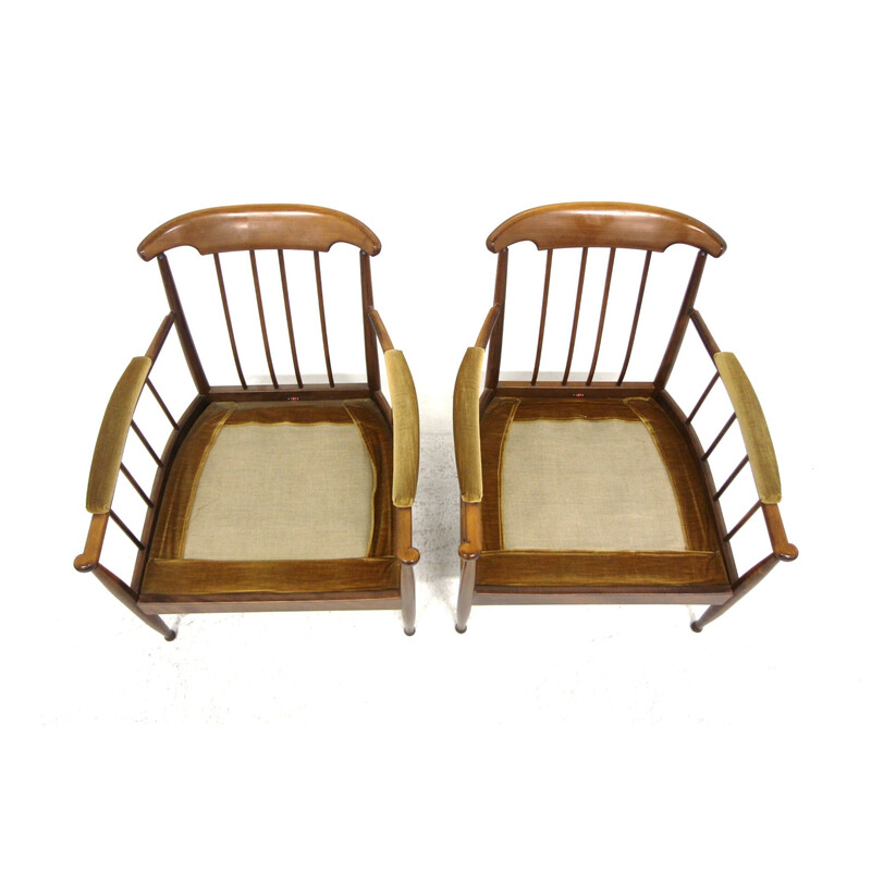 Pair of vintage "Skrindan" armchairs by Kerstin Hörlin Holmqvist for Ope, Sweden 1970