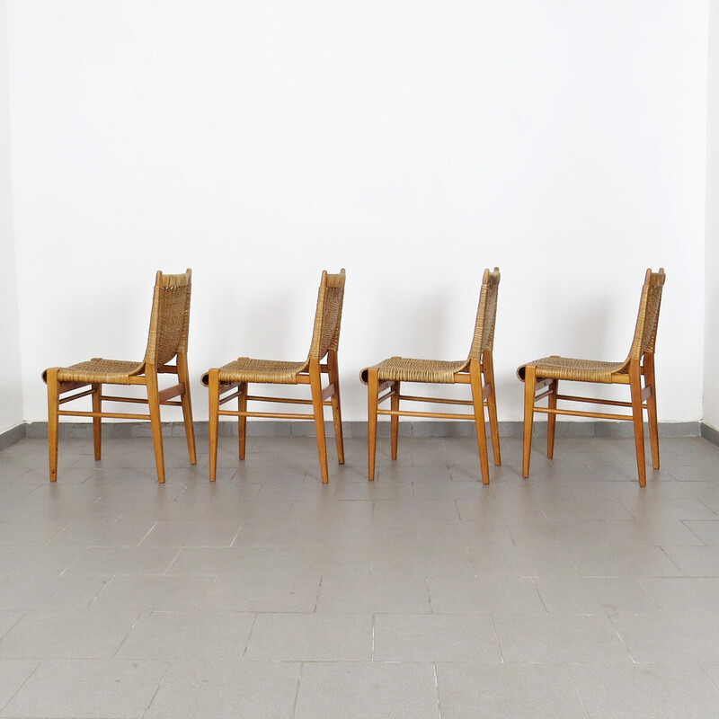 Vintage rattan chair by Jan Kalous for Krásná Jizba