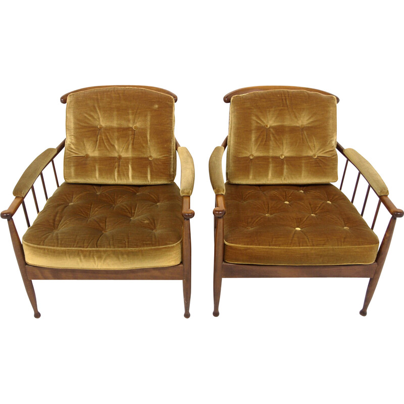 Pair of vintage "Skrindan" armchairs by Kerstin Hörlin Holmqvist for Ope, Sweden 1970