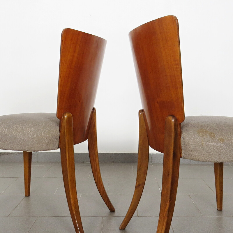 Set of 4 vintage chairs by Jindřich Halabala for Up Závody