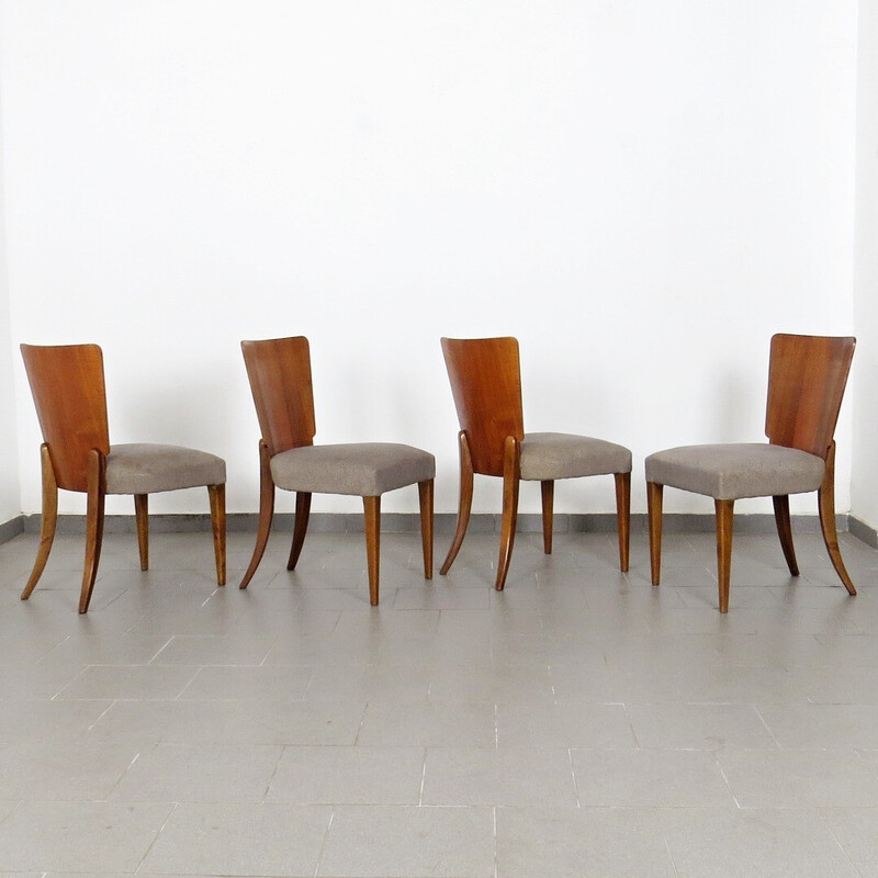 Conjunto de 4 cadeiras vintage por Jindřich Halabala para Up Závody