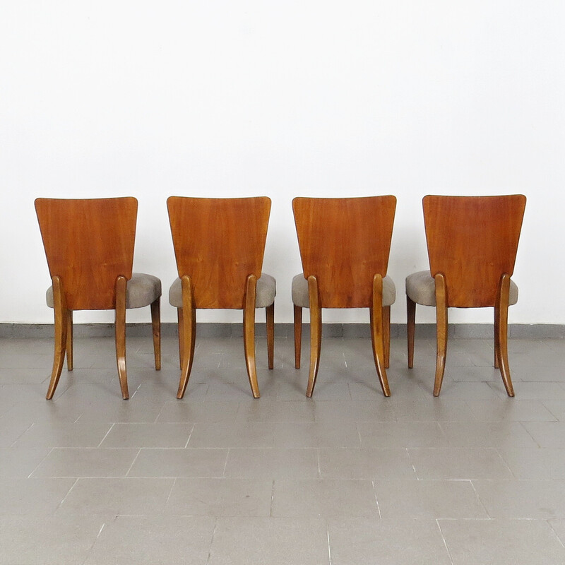 Set of 4 vintage chairs by Jindřich Halabala for Up Závody
