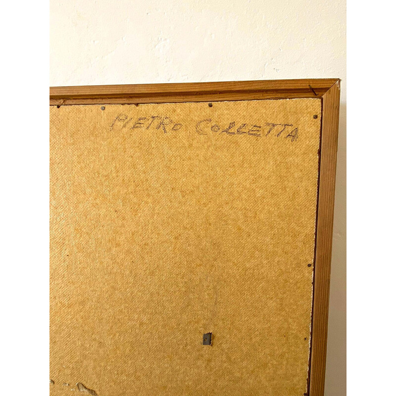 Crayon abstrait vintage en carton de Pietro Coletta, Italie 1980