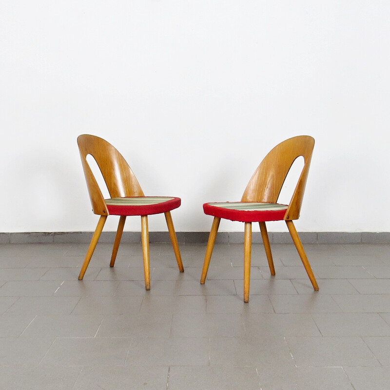 Set of 4 vintage chairs by Antonín Šuman for Tatra Nábytok