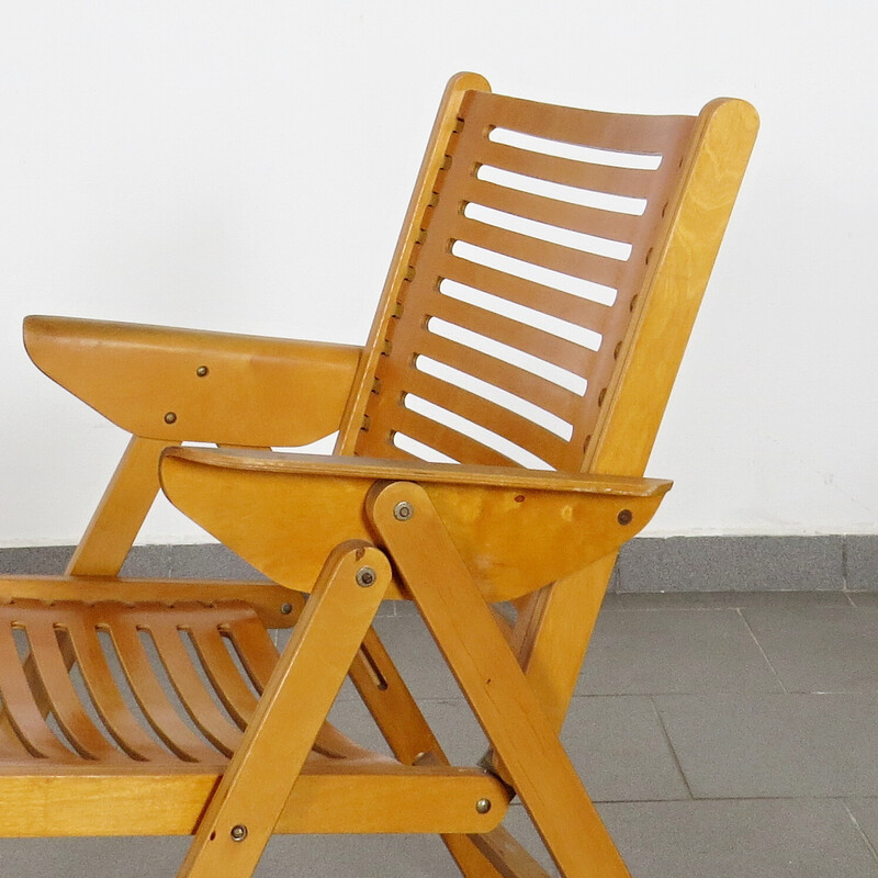 Pair of vintage folding armchairs by Niko Kralj