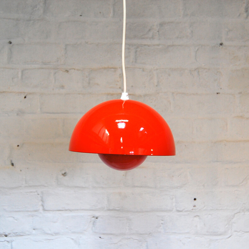 Vintage Flower pot pendant lamp by Verner Panton for Louis Poulsen, Denmark 1968