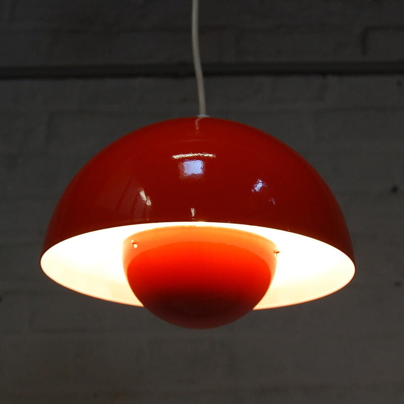 Vintage Flower pot pendant lamp by Verner Panton for Louis Poulsen, Denmark 1968