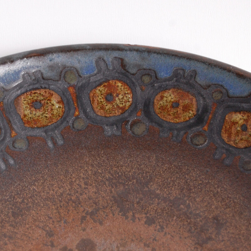 Vintage Perignem ceramic wall dish, 1960-1970