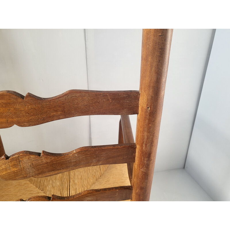 Pareja de sillones vintage con respaldo de escalera