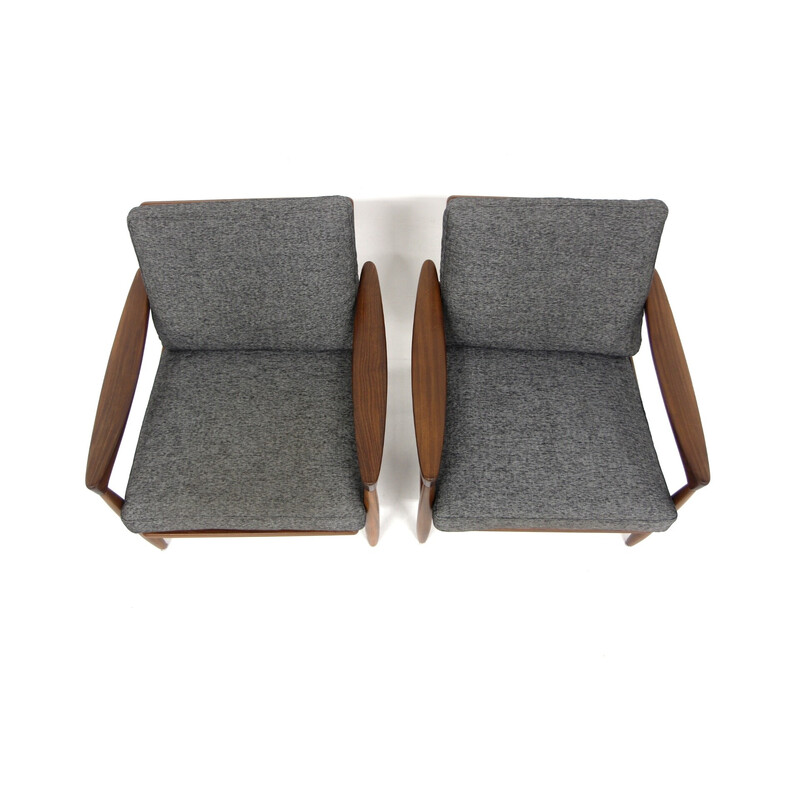 Pair of vintage "Kolding" armchairs by Erik Wørtz for Möbel-Ikea, Sweden 1960