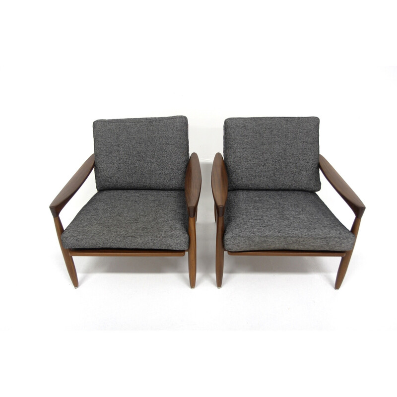 Pair of vintage "Kolding" armchairs by Erik Wørtz for Möbel-Ikea, Sweden 1960