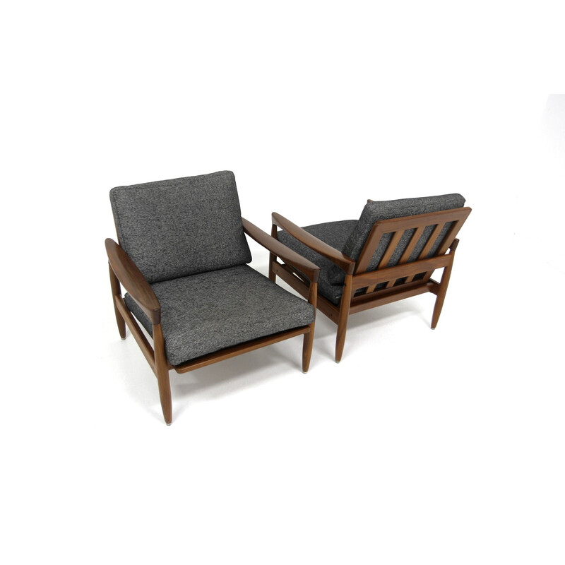 Paar vintage "Kolding" fauteuils van Erik Wørtz voor Möbel-Ikea, Zweden 1960