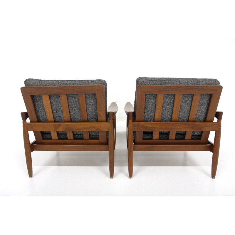 Pair of vintage "Kolding" armchairs by Erik Wørtz for Möbel-Ikea, Sweden 1960