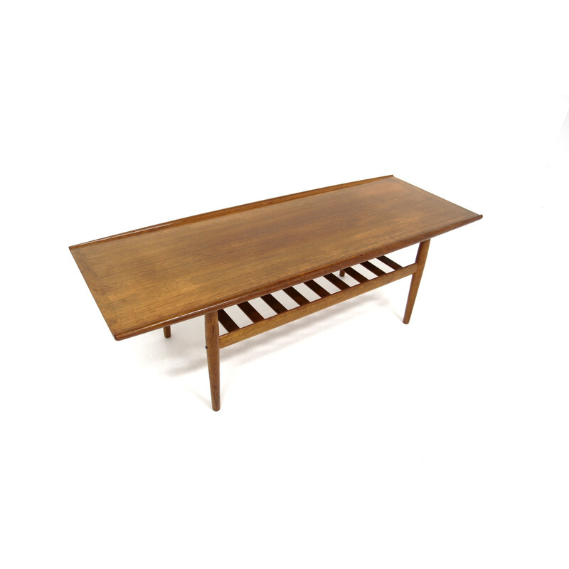 Mesa de café Vintage de teca escandinava da Grete Jalk para Glostrup Møbelfabrik, Dinamarca 1960