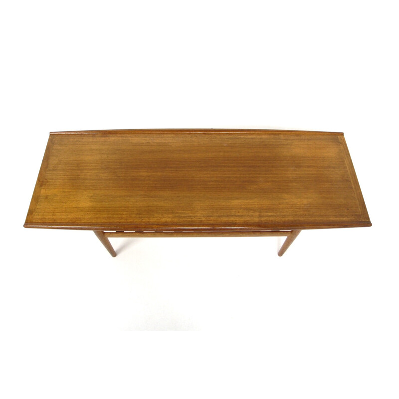 Mesa de café Vintage de teca escandinava da Grete Jalk para Glostrup Møbelfabrik, Dinamarca 1960