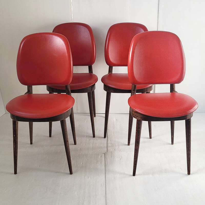 Lot de 4 chaises vintage Pégase pour Baumann, 1960
