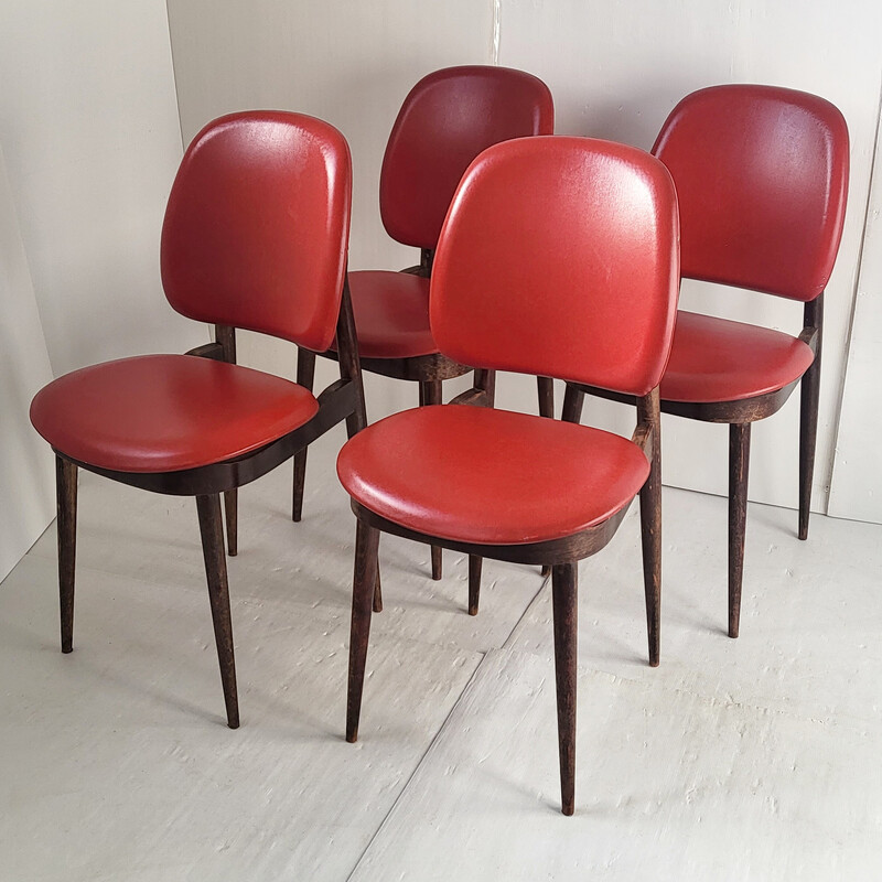 Lot de 4 chaises vintage Pégase pour Baumann, 1960