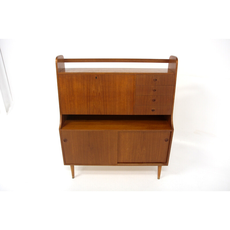 Scandinavian vintage teak secretary, Sweden 1960