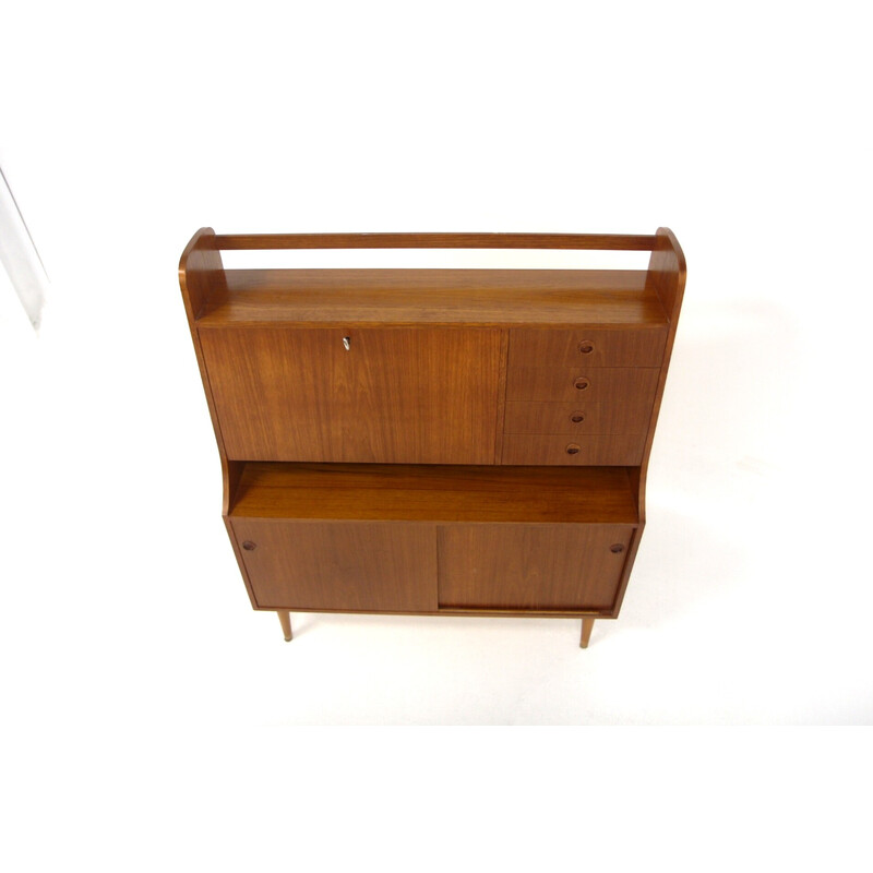 Scandinavian vintage teak secretary, Sweden 1960