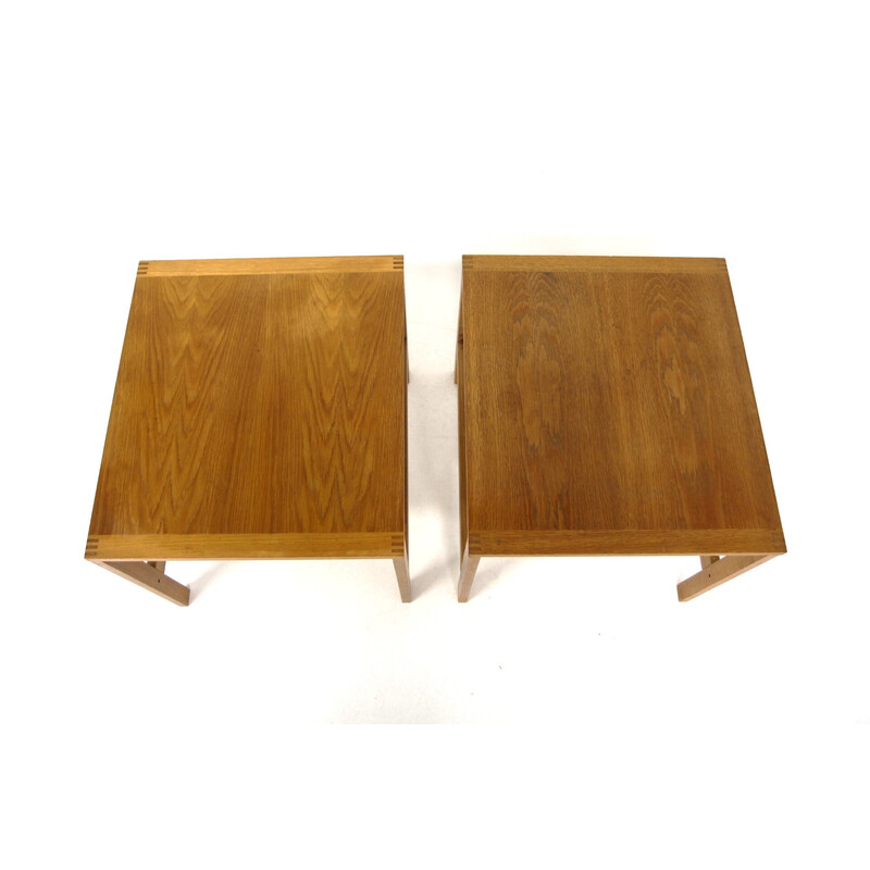 Paire de tables de chevets vintage par Ole Gerlev Knudsen et Torben Lind pour France et Søn, Danemark 1960