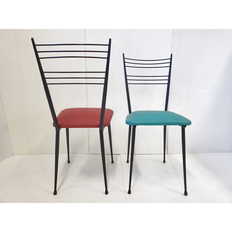 Lot de 6 chaises vintage, 1950