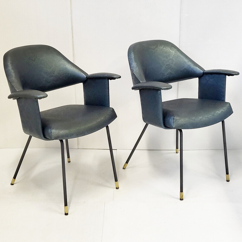 Pair of vintage italein armchairs, 1950