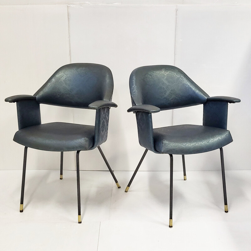 Pair of vintage italein armchairs, 1950