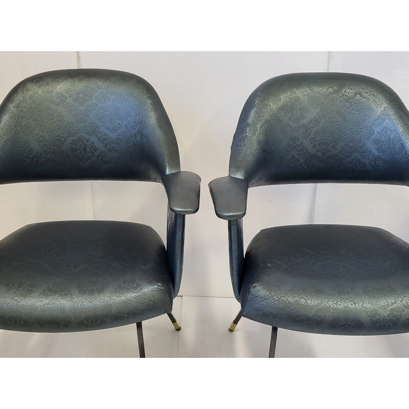 Pair of vintage italein armchairs, 1950