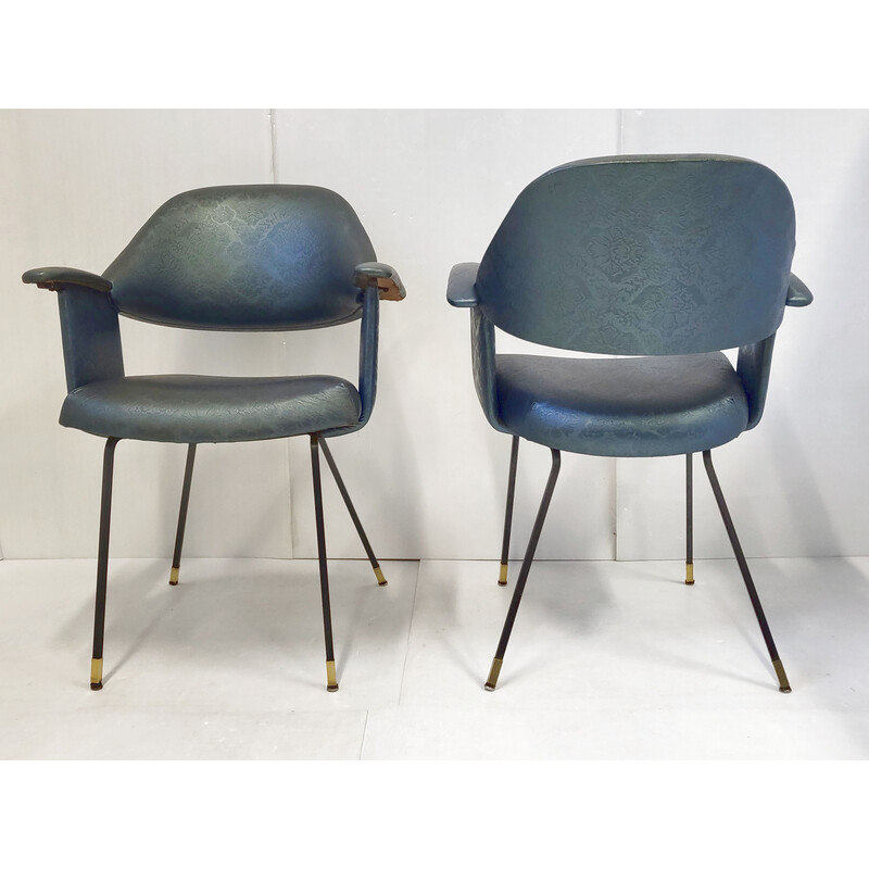 Pair of vintage italein armchairs, 1950