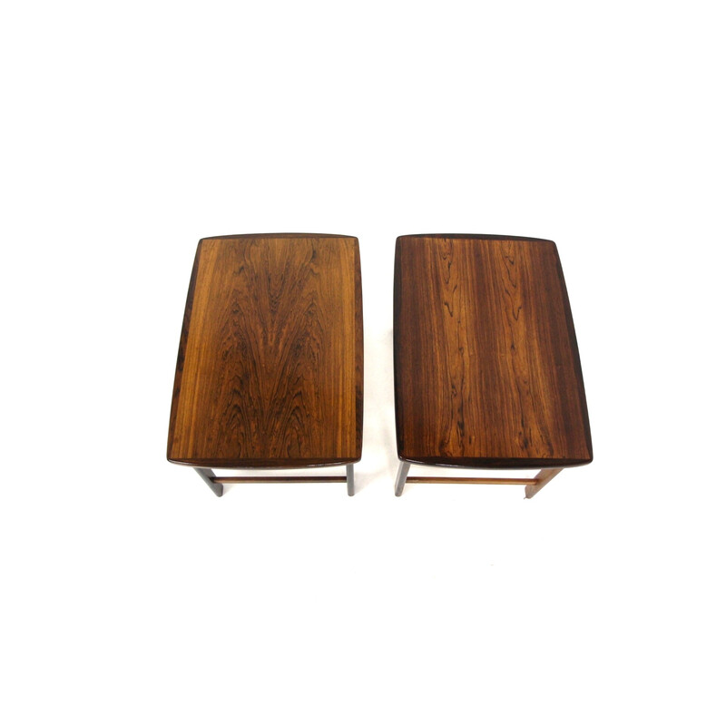Pair of vintage rosewood night stands, Sweden 1960