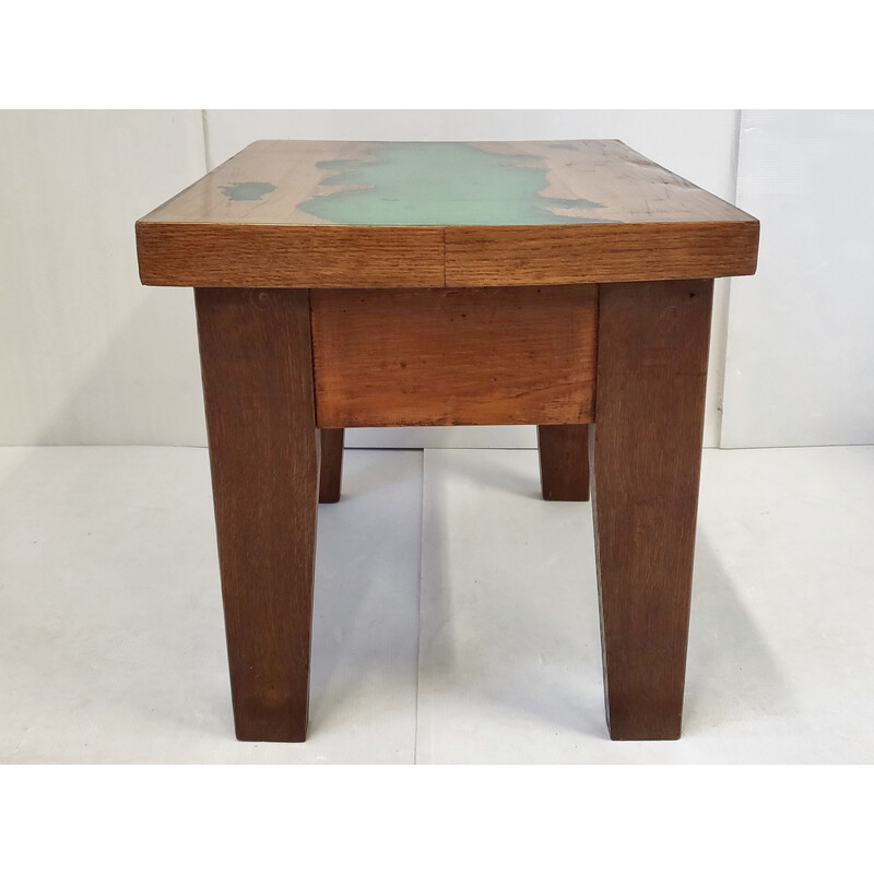 Mesa auxiliar vintage de resina epoxi, 1960