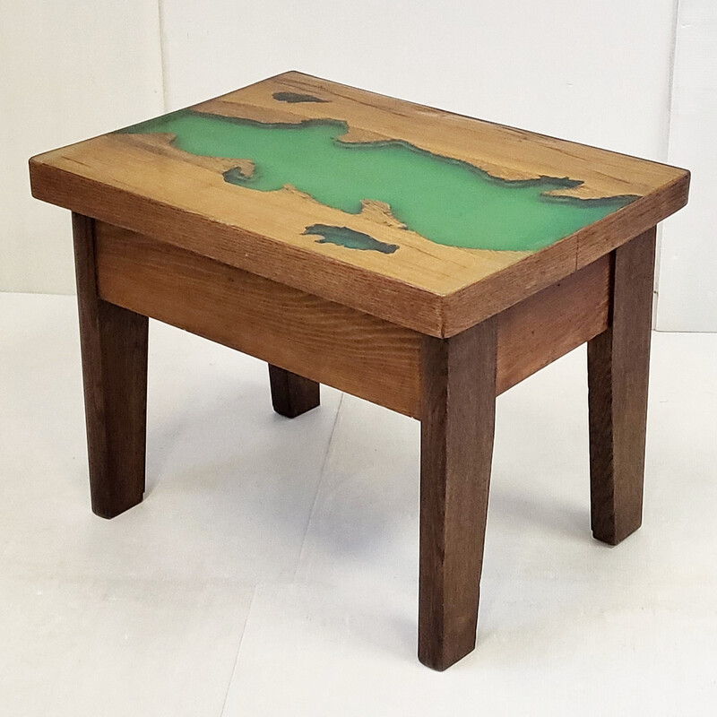 Vintage side table in epoxy resin, 1960