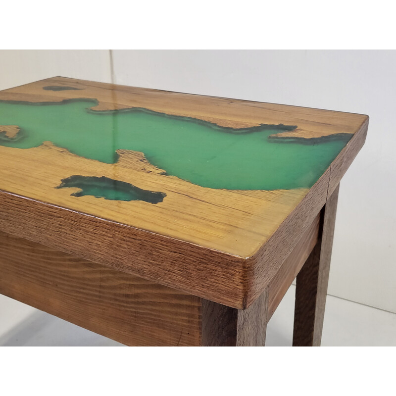 Vintage side table in epoxy resin, 1960