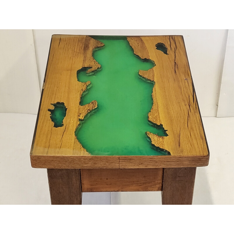 Vintage side table in epoxy resin, 1960