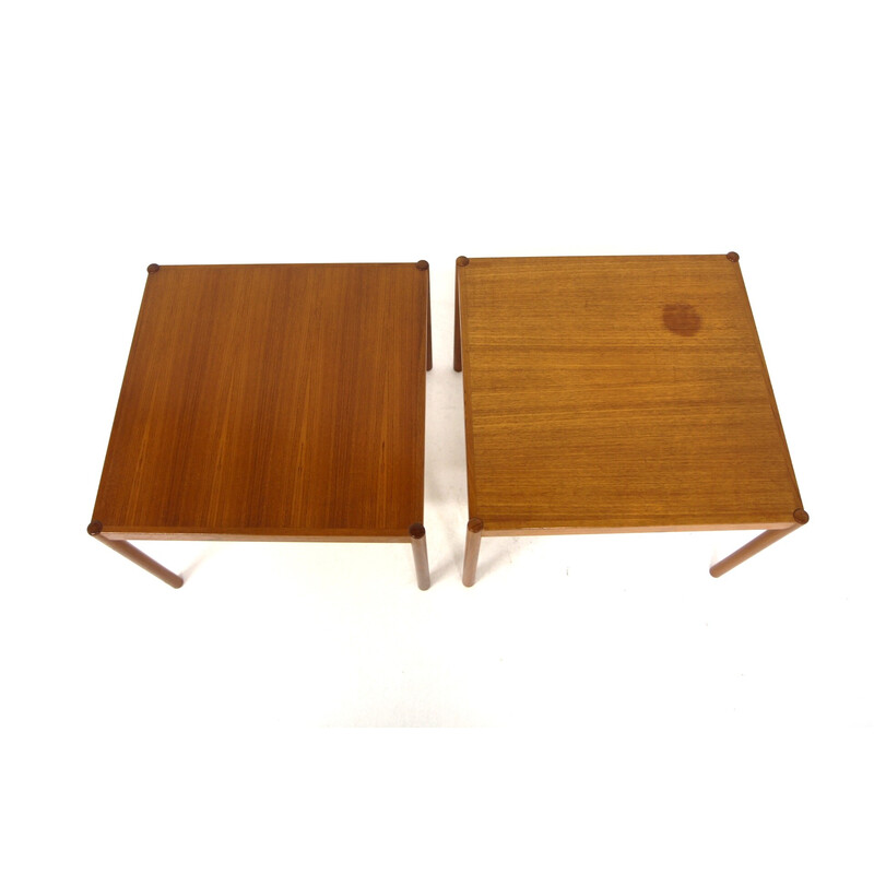 Pair of vintage teak side tables, Sweden 1960