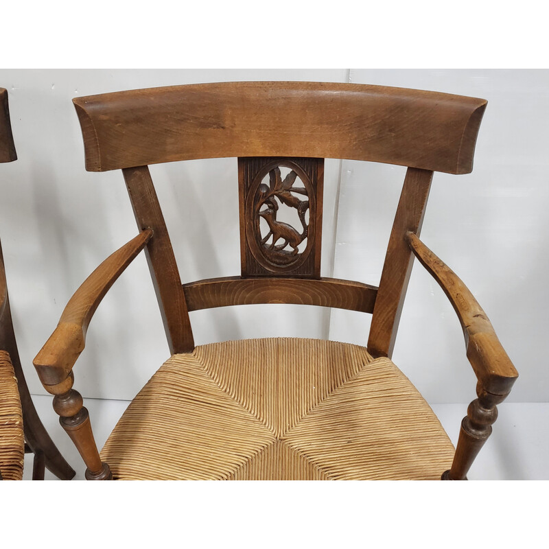 Pair of vintage Landes armchairs